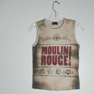 Skinny Minnie Graphic Moulin Rouge Tank Small